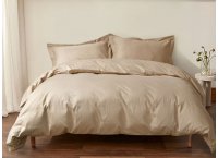 Постельное белье сатин Premium Lotus Home - Dakota Modern Beige-Powdery (Турция), полуторный